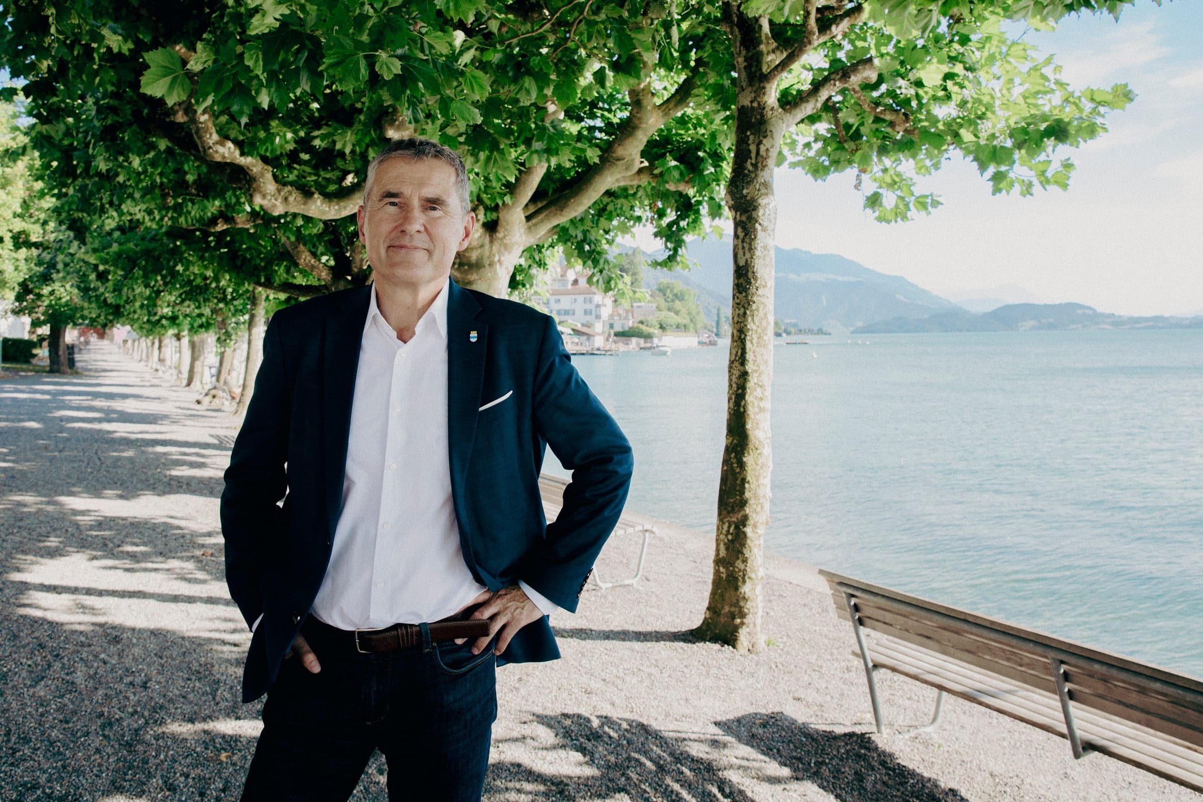 André Wicki an der Seepromenade in Zug