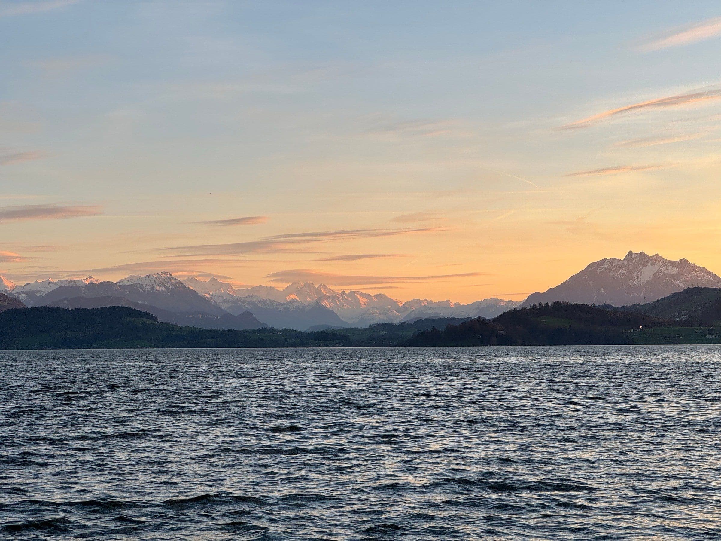 Zugersee bei ruhiger Stimmung